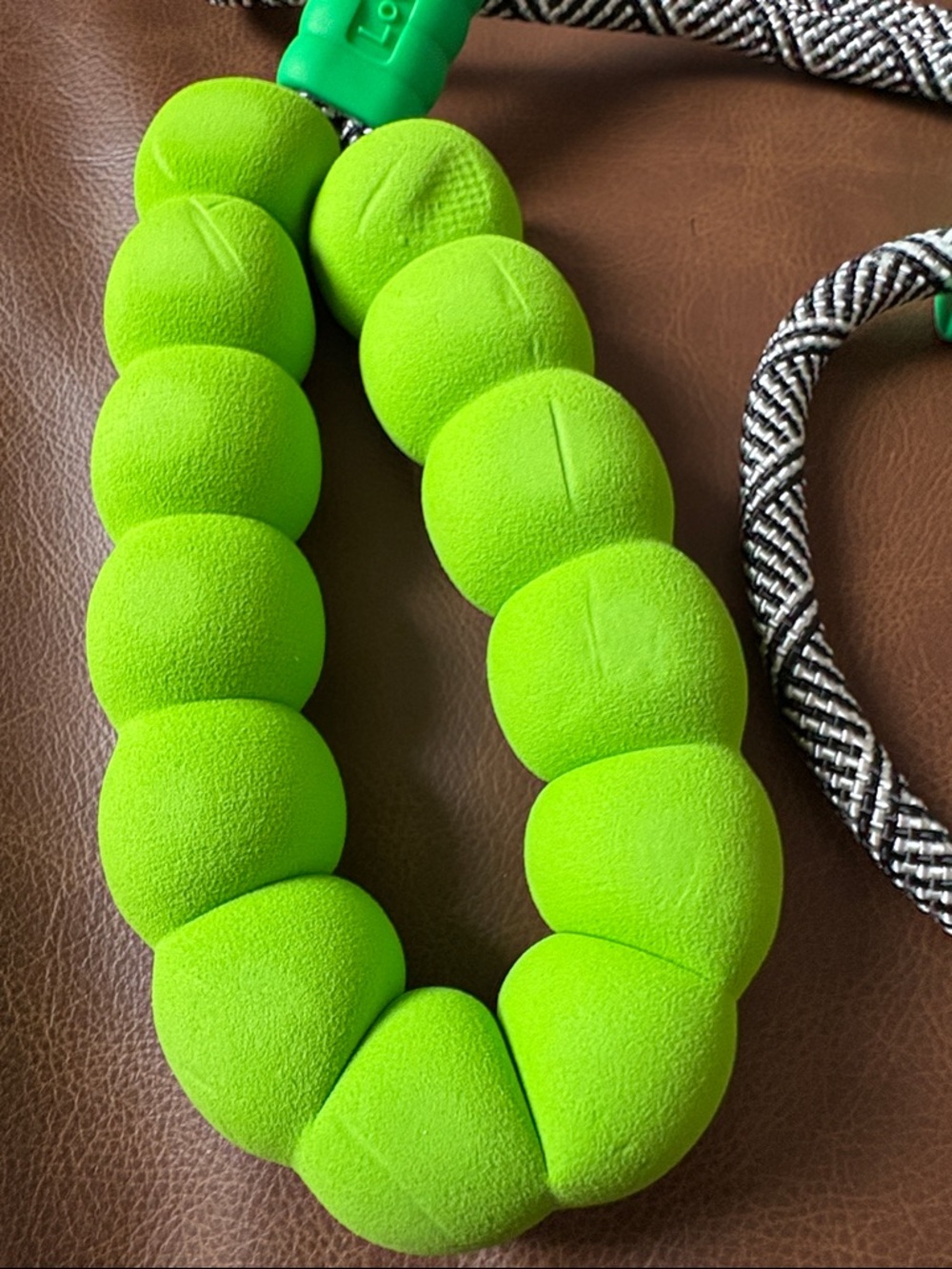 Bright Green Foam Grip Rope Leash slip lead - Picture 2 of 4
